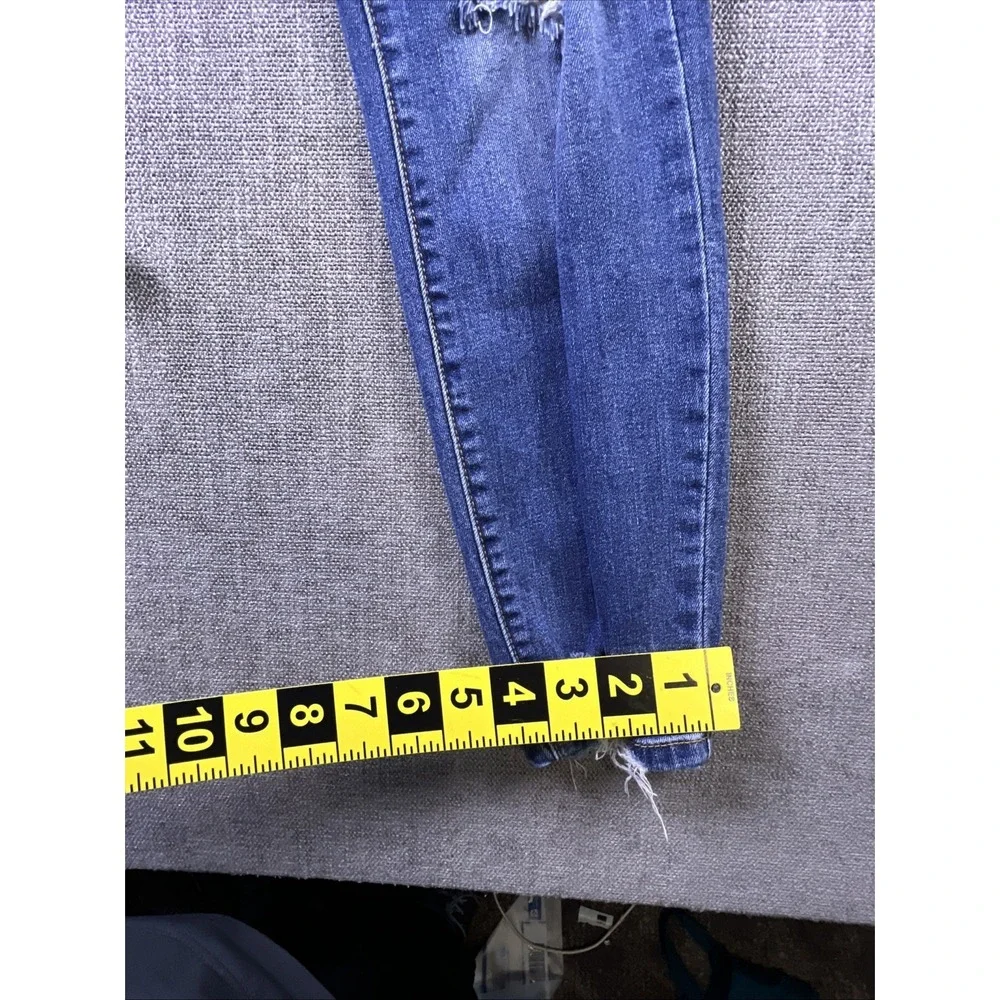 Judy Blue Jeans Women‎ 11 Blue Distressed Skinny Fit Boho City Preppy